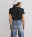 Short sleeves top in navy