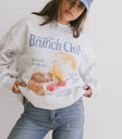 brunch club graphic pullover