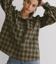 Button up blouse in multi color