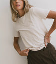 Short sleeves top in natural