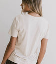Plain color top in natural color