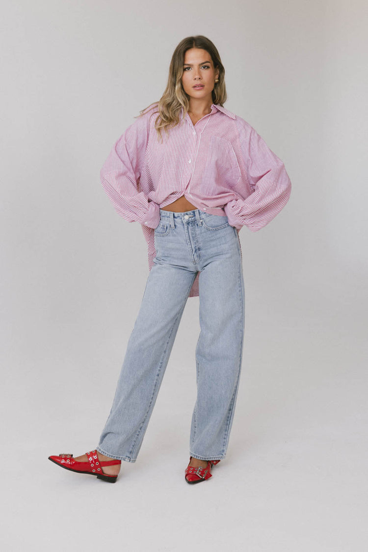light wash denim jeans