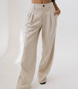 Two hand pockets pants in cream