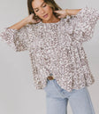 Round neck top in cream
