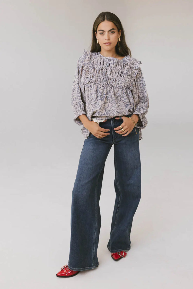 Long sleeves top in blue