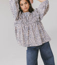 Woven top in blue
