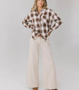 Long sleeves top in brown