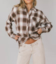 Plaid shirt in brown