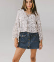 Isa Floral Blouse in Cream - FINAL SALE