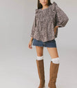 Long sleeves top in grey