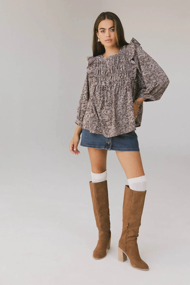 Long sleeves top in grey