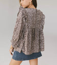 Woven top in grey