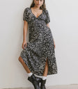 Maxi dress in black and white