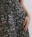 Floral dress in black