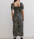 Elastic back dress in black