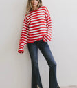 Long sleeves top in red