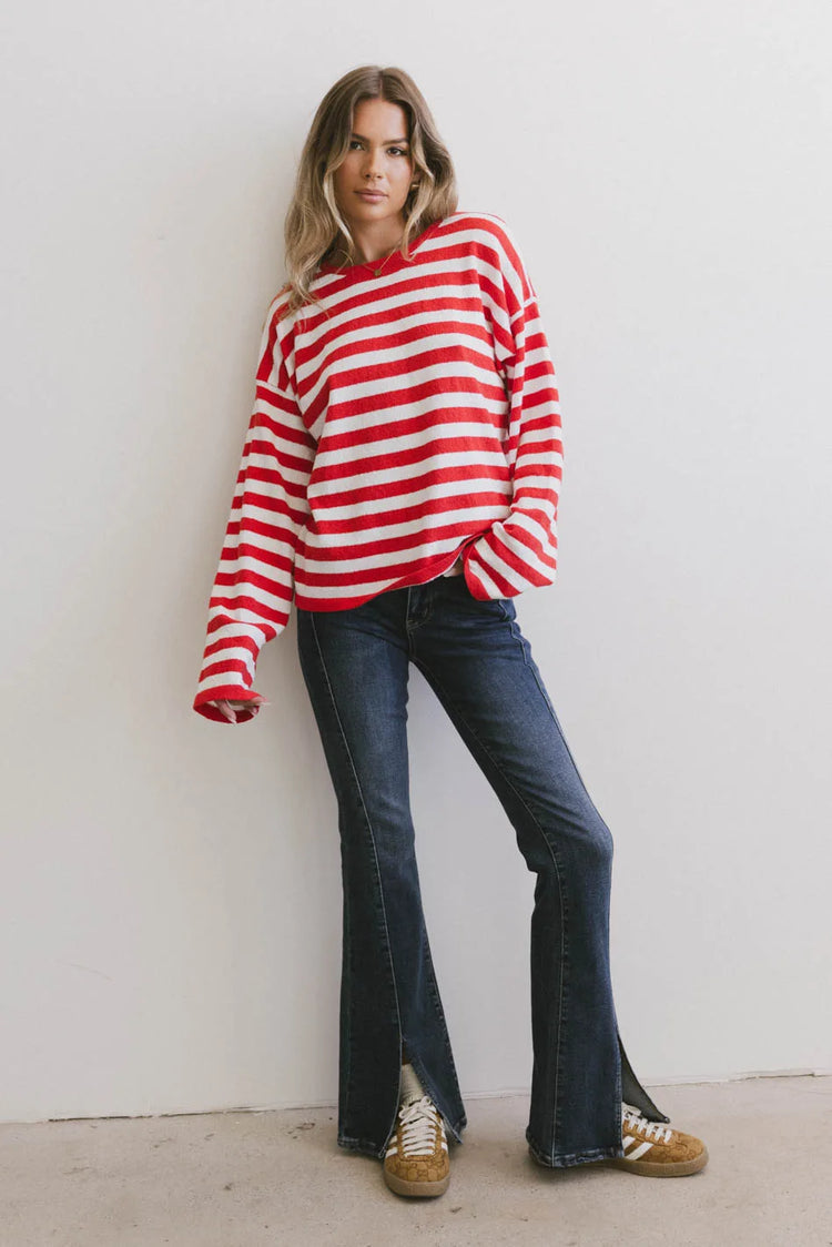 Long sleeves top in red