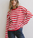 Striped sweater in red