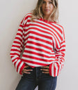 Destinia Striped Top in Red - FINAL SALE