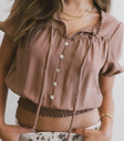 Front buttons top in brown