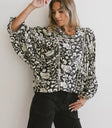 Long sleeves top in black