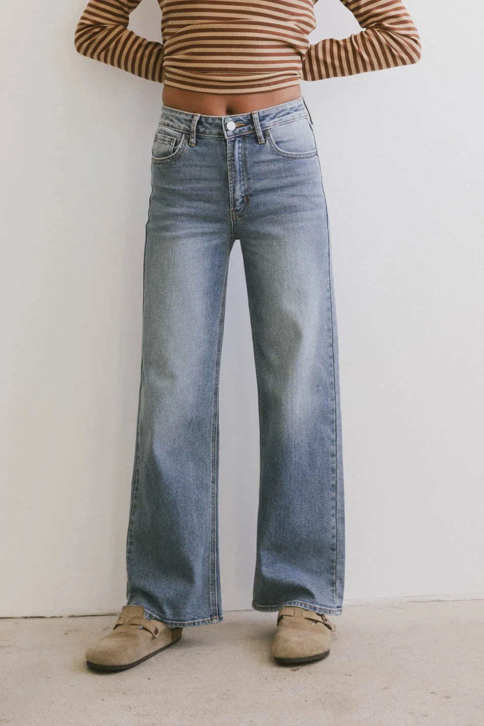 High rise denim
