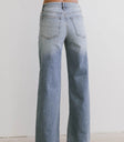 Two back pockets denim in medium wash