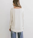 Plain color top in cream