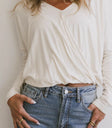 Knit top in cream