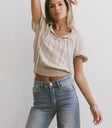 Short sleeves top in oatmeal