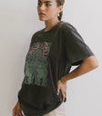 Short sleeves top in charcoal