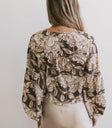 Floral top in brown