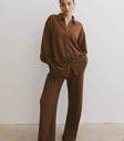 Two hand pockets pants in rust