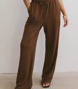 Elastic waist pants in rust