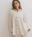 Collared top in cream