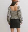 Elastic back top in black