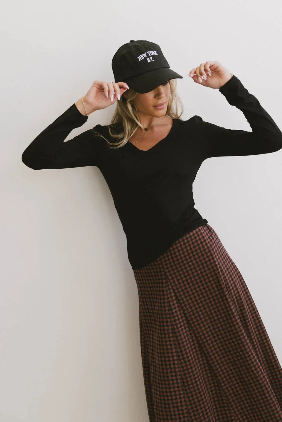 Black knit top