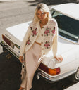 Button up sweater in cream