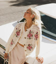 Long sleeves sweater in multi color