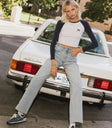 long sleeve raglan in blue