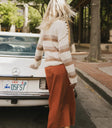 Striped sweater in cream