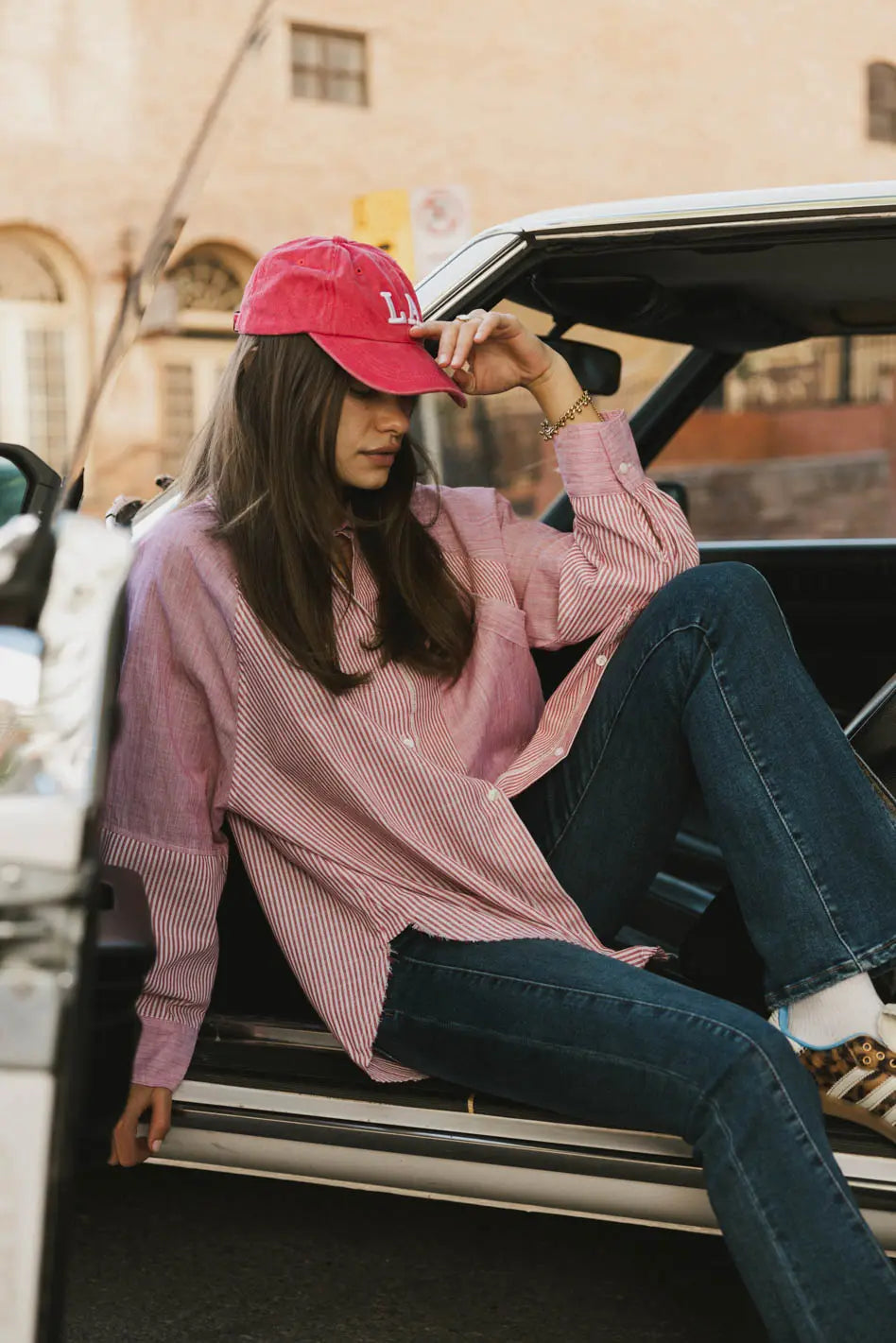 Long sleeves top in red