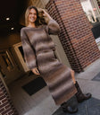 Midi skirt in brown