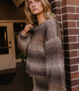Round neck top in brown