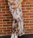 Maxi knit skirt in multi color