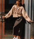 Long sleeves top in multi color