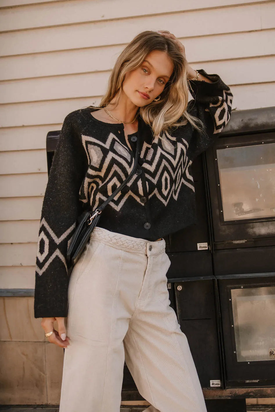 Black cardigan