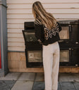 Cropped style cardigan in black