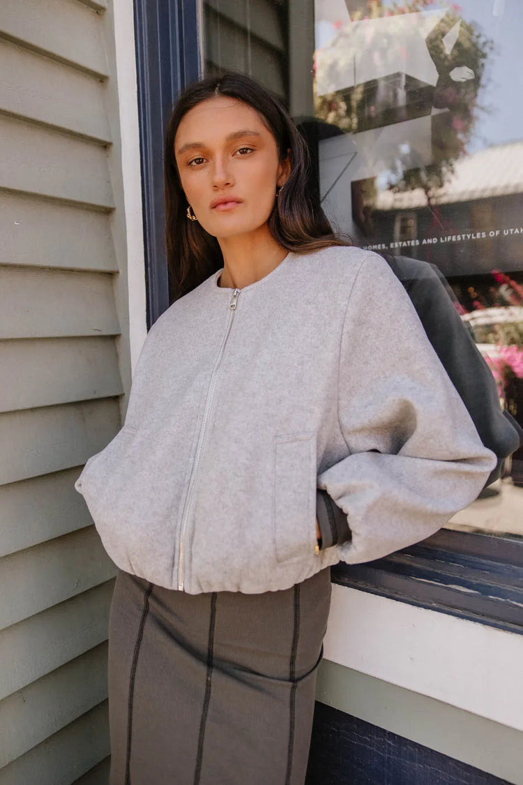 Two pockets jacket in grey