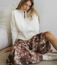 Woven skirt in brown